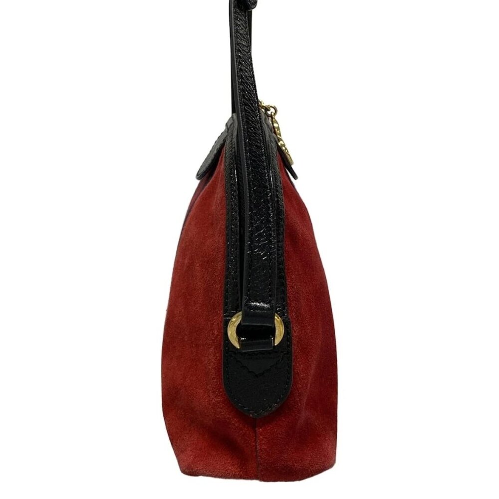 Authentic GUCCI Ophidia Suede Patent Leather Canvas Shoulder Bag br484-120725 - Picture 3 of 16